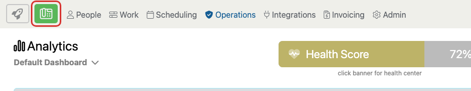 Admin Portal toolbar with the Call Center Agent Menu shortcut highlighted.